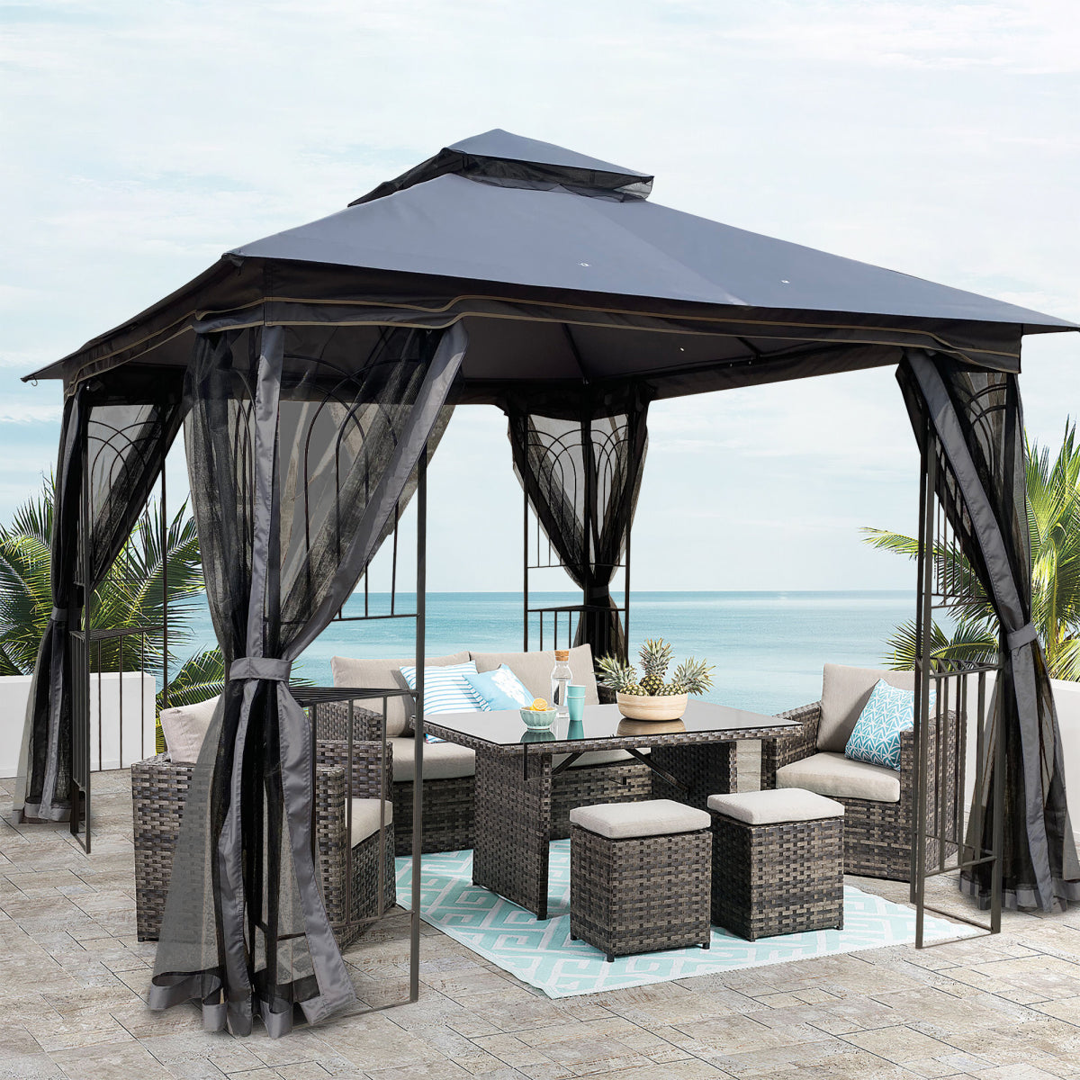 Pop-up gazebo canopy tent for patio and outdoor events