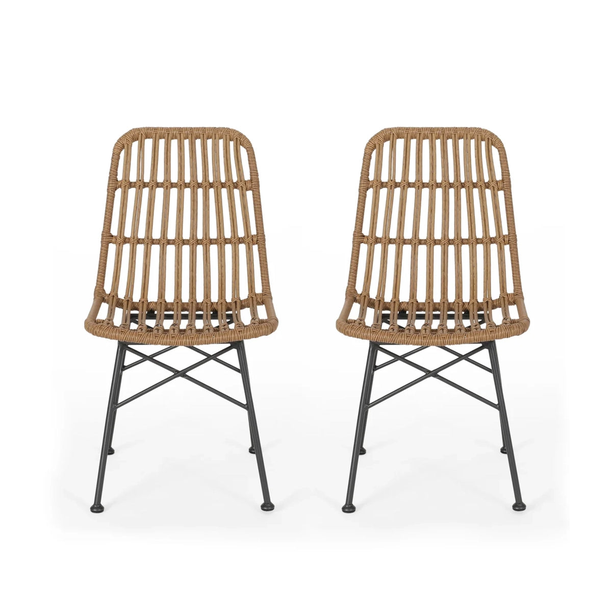 Set of 2 outdoor patio chairs