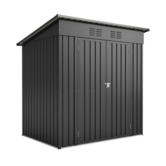 6FT compact metal outdoor storage shed