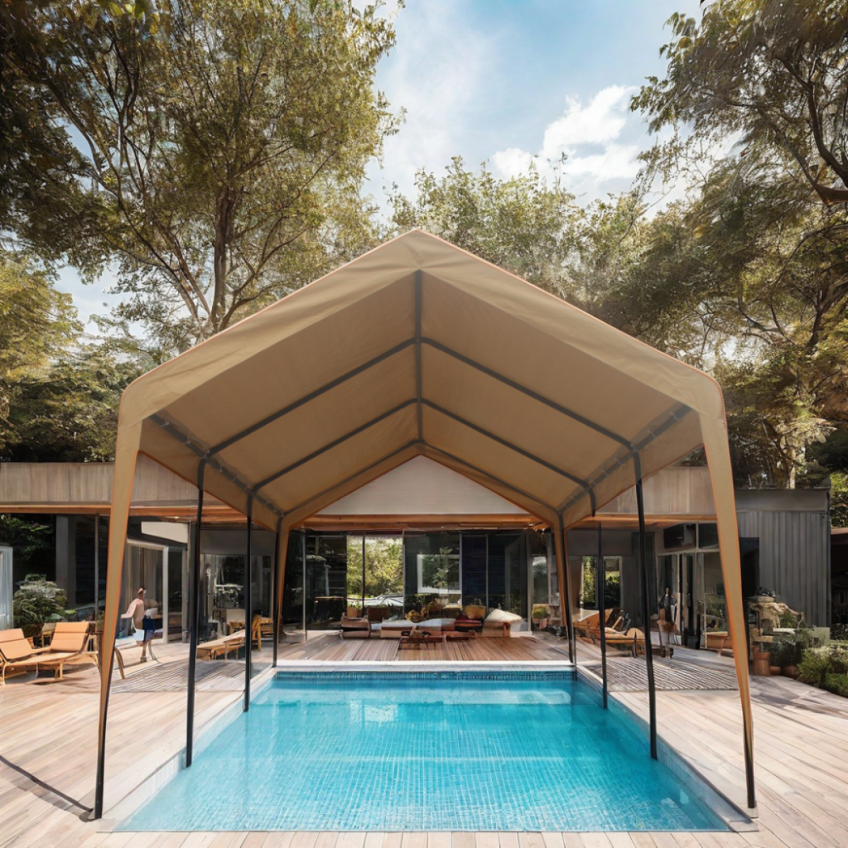 12x20 foot heavy duty portable carport canopy